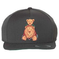 Lion Father And Son Wool Snapback Cap