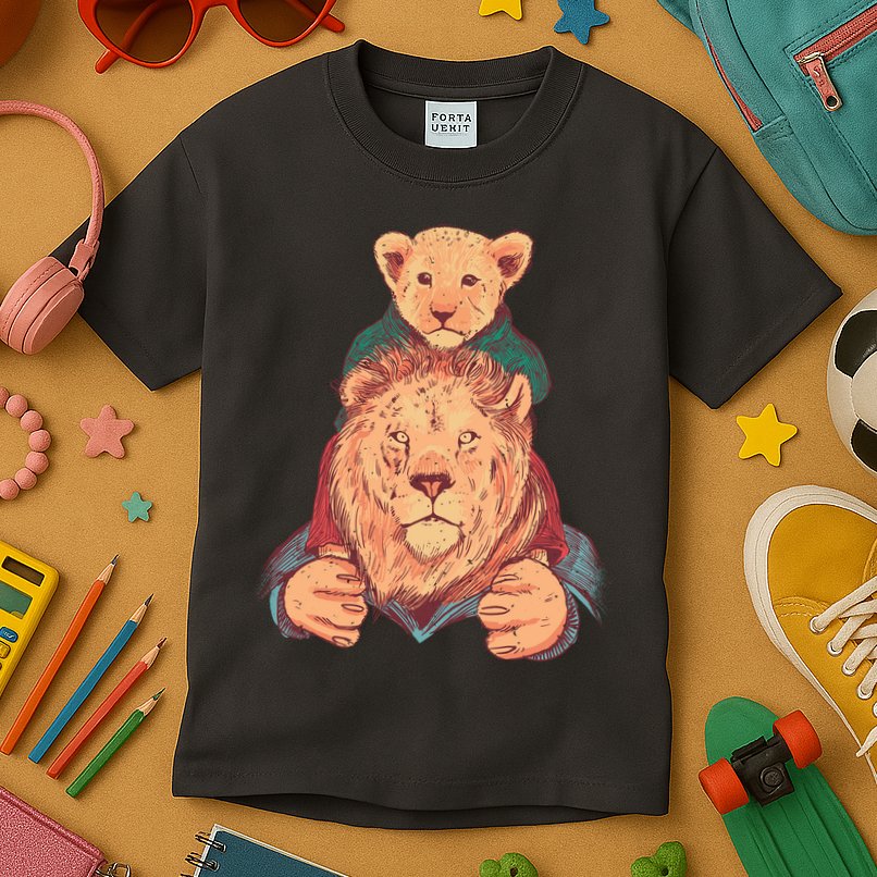 Lion Father And Son Kids T-Shirt