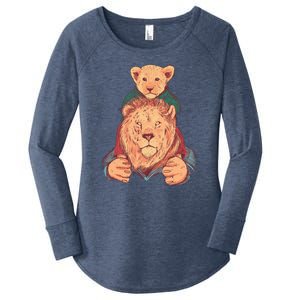 Lion Father And Son Women's Perfect Tri Tunic Long Sleeve Shirt