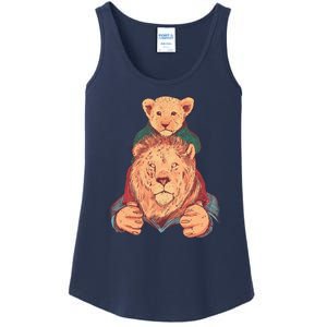 Lion Father And Son Ladies Essential Tank