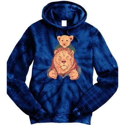 Lion Father And Son Tie Dye Hoodie