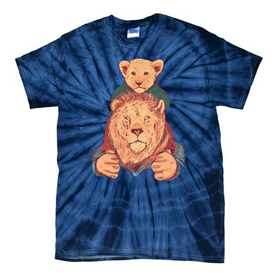 Lion Father And Son Tie-Dye T-Shirt