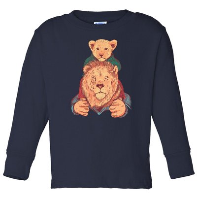 Lion Father And Son Toddler Long Sleeve Shirt