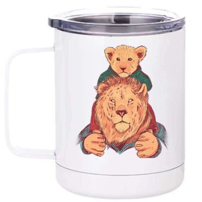 Lion Father And Son 12 oz Stainless Steel Tumbler Cup