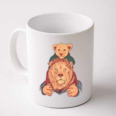 Lion Father And Son Coffee Mug