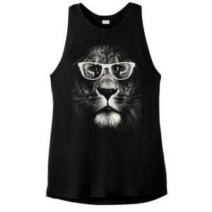 Lion Glasses Head Ladies PosiCharge Tri-Blend Wicking Tank