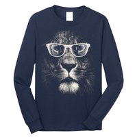 Lion Glasses Head Long Sleeve Shirt