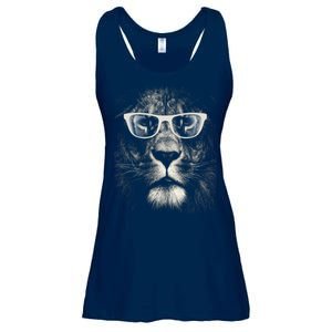 Lion Glasses Head Ladies Essential Flowy Tank