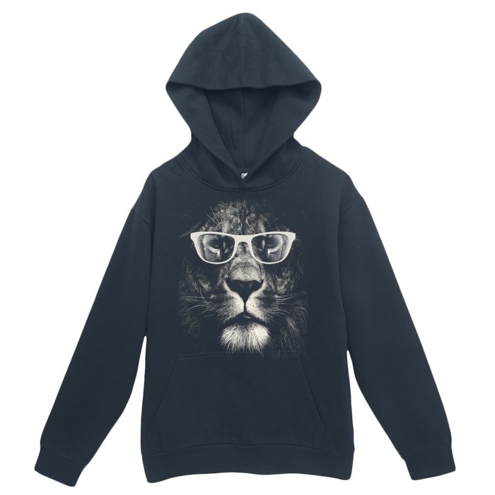 Lion Glasses Head Urban Pullover Hoodie