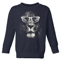 Lion Glasses Head Toddler Sweatshirt