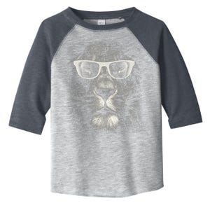 Lion Glasses Head Toddler Fine Jersey T-Shirt