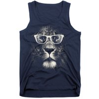 Lion Glasses Head Tank Top