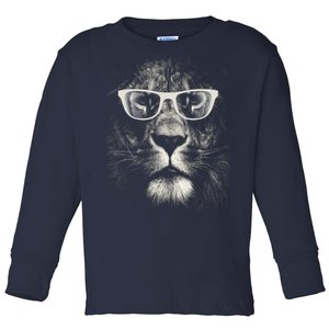 Lion Glasses Head Toddler Long Sleeve Shirt