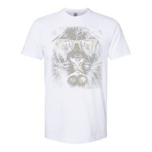 Lion Glasses Head Softstyle CVC T-Shirt