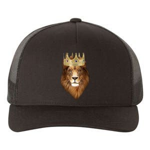 Lion Gold Crown King Of The Jungle Yupoong Adult 5-Panel Trucker Hat