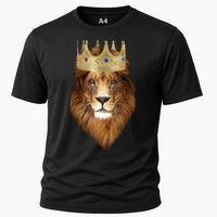 Lion Gold Crown King Of The Jungle Cooling Performance Crew T-Shirt