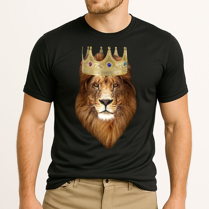 Lion Gold Crown King Of The Jungle Cooling Performance Crew T-Shirt