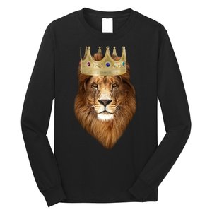 Lion Gold Crown King Of The Jungle Long Sleeve Shirt