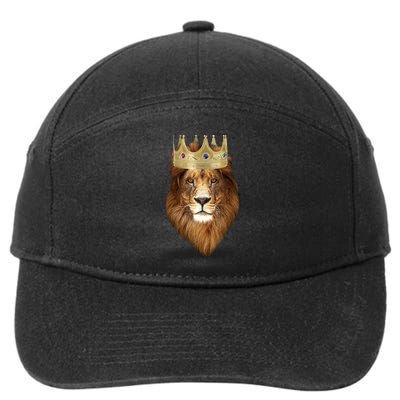 Lion Gold Crown King Of The Jungle 7-Panel Snapback Hat