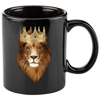 Lion Gold Crown King Of The Jungle 11oz C Handle Ceramic Mug