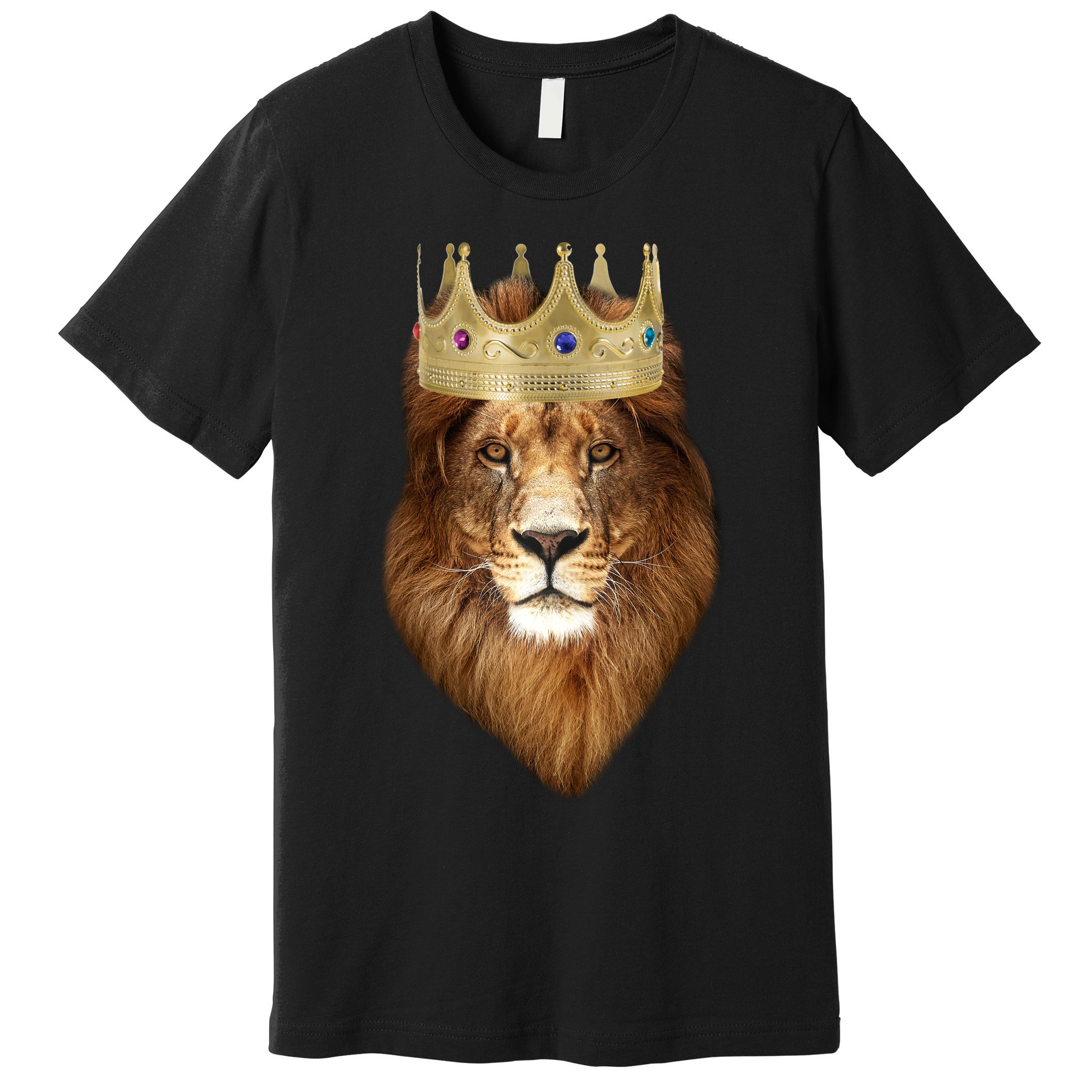 Lion Gold Crown King Of The Jungle Premium T-Shirt
