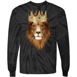 Lion Gold Crown King Of The Jungle Tie-Dye Long Sleeve Shirt