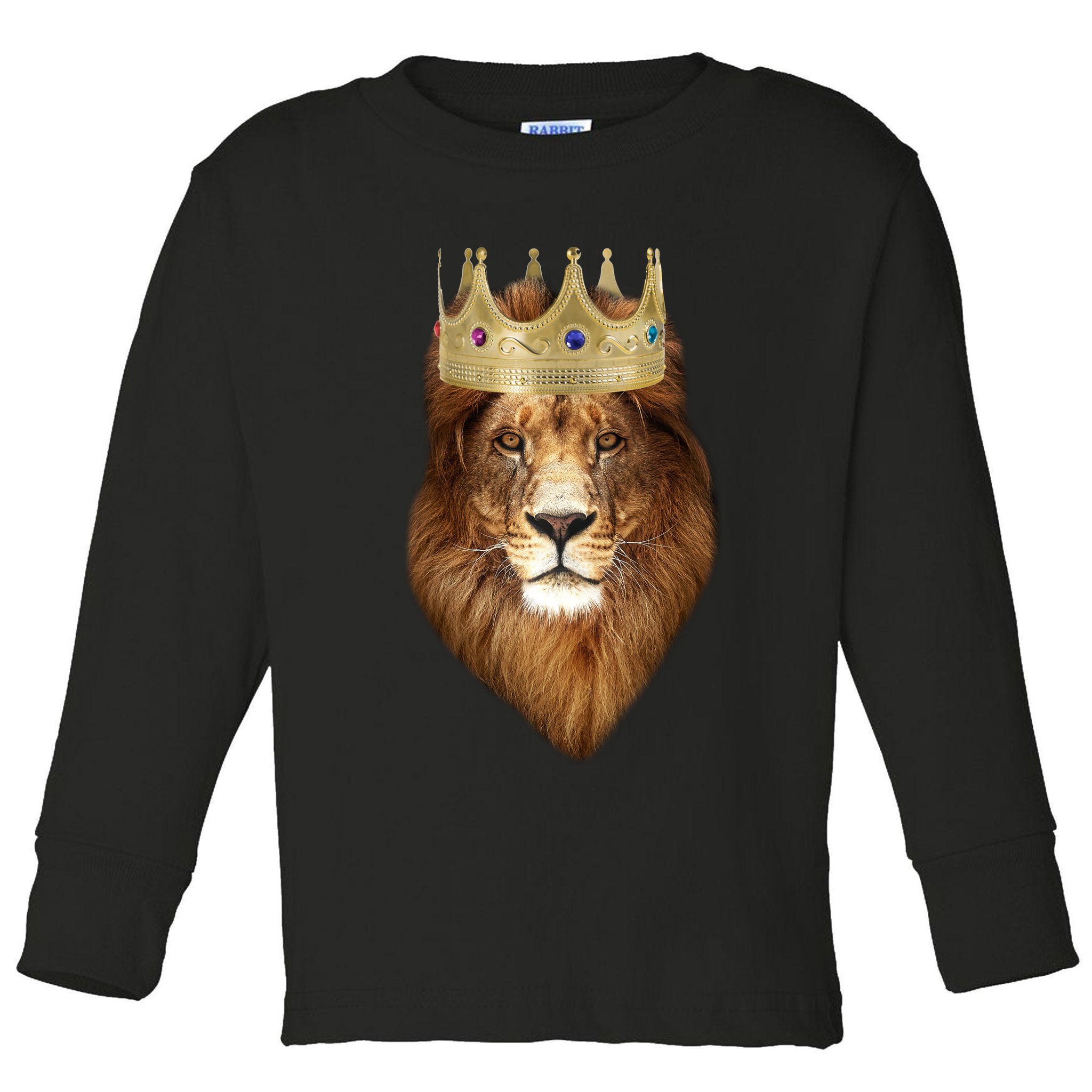 Lion Gold Crown King Of The Jungle Toddler Long Sleeve Shirt
