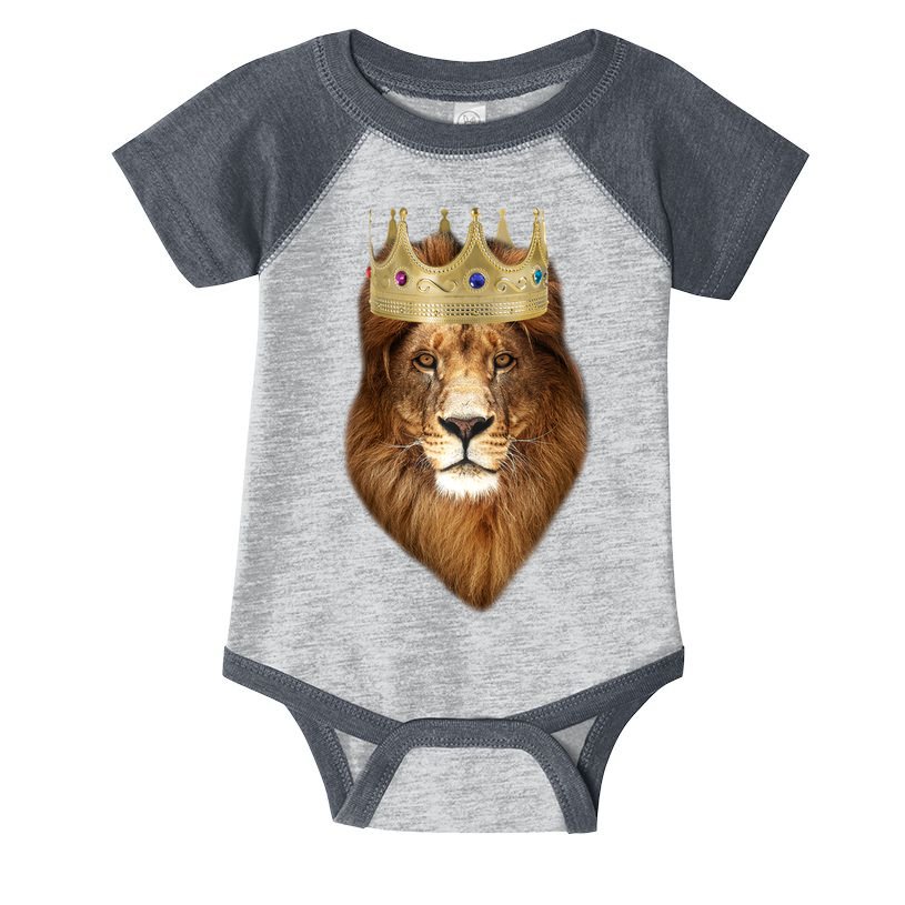 Lion Gold Crown King Of The Jungle Infant Baby Jersey Bodysuit