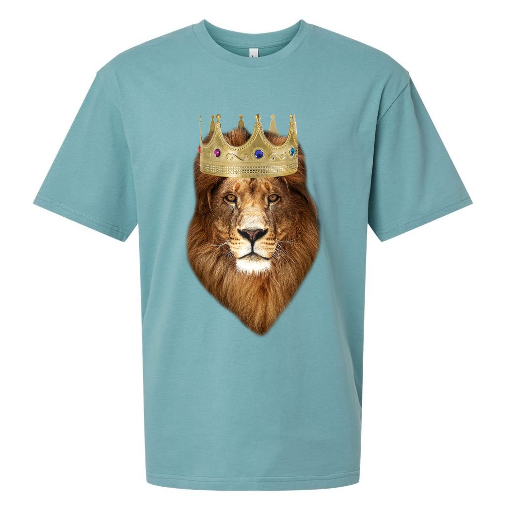 Lion Gold Crown King Of The Jungle Sueded Cloud Jersey T-Shirt