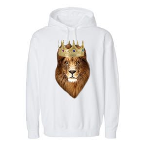 Lion Gold Crown King Of The Jungle Garment-Dyed Fleece Hoodie