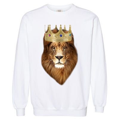 Lion Gold Crown King Of The Jungle Garment-Dyed Sweatshirt