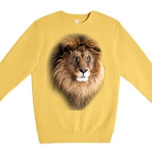 Lion Head Graphic Premium Crewneck Sweatshirt