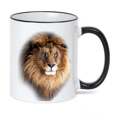 Lion Head Graphic 11oz Black Color Changing Mug