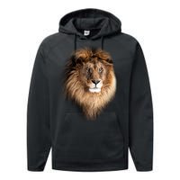 Lion Head Graphic Performance Fleece Hoodie