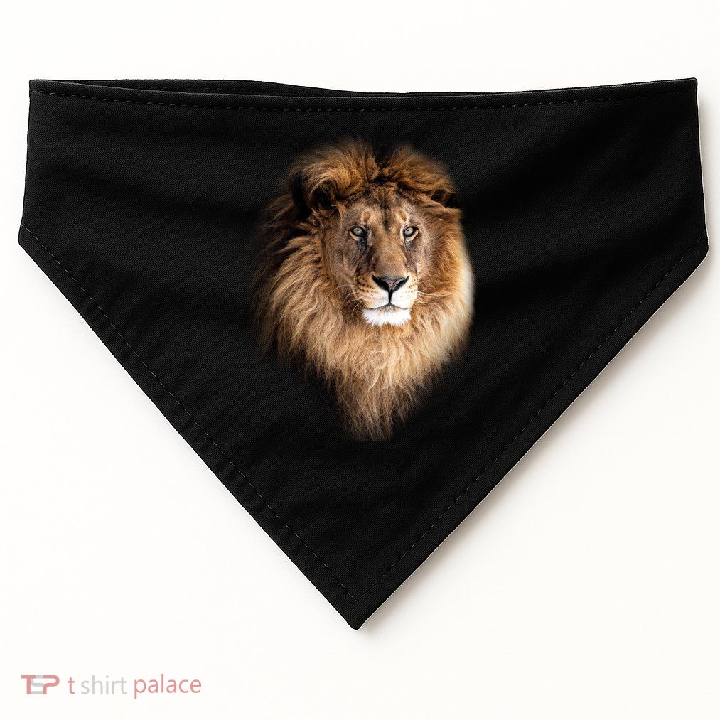 Lion Head Graphic USA-Made Doggie Bandana