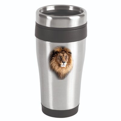 Lion Head Graphic 16oz Travel Tumbler