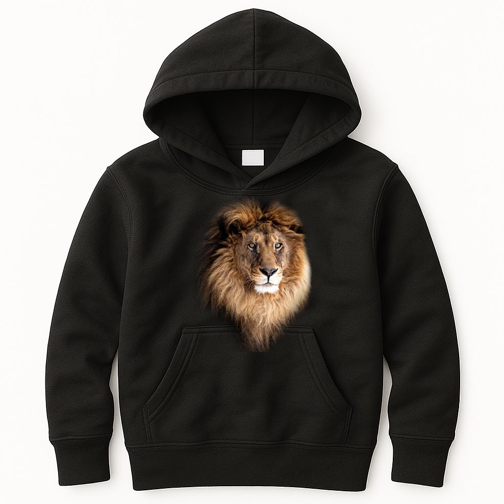 Lion Head Graphic Kids Hoodie