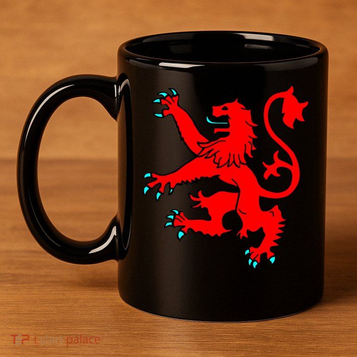 Lion Rampant of Scotland 11oz C Handle Ceramic Mug