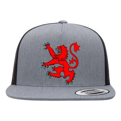 Lion Rampant of Scotland Flat Bill Trucker Hat