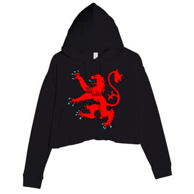 Lion Rampant of Scotland Crop Fleece Hoodie