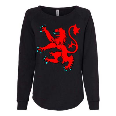 Lion Rampant of Scotland Womens California Wash Sweatshirt