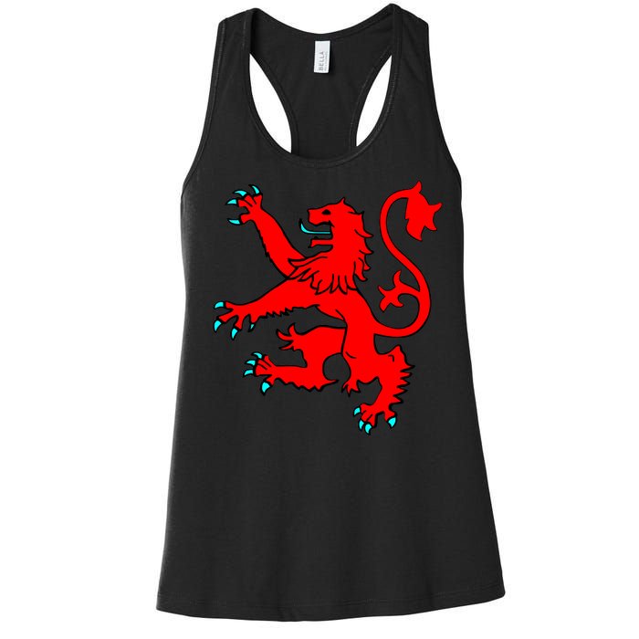 Lion Rampant of Scotland Women's Racerback Tank