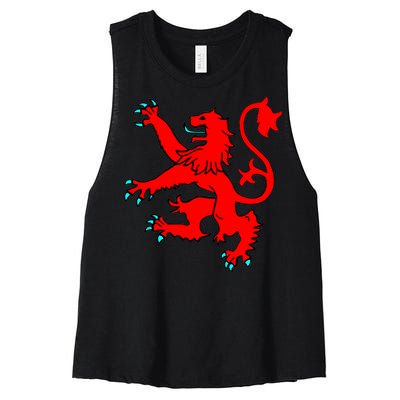 Lion Rampant of Scotland Women's Racerback Cropped Tank