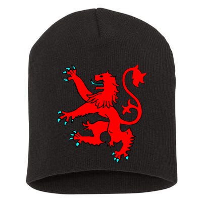 Lion Rampant of Scotland Short Acrylic Beanie