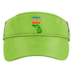 Lions Tigers Wings Oh MI Adult Drive Performance Visor