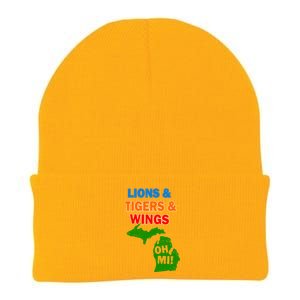 Lions Tigers Wings Oh MI Knit Cap Winter Beanie