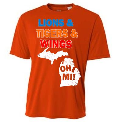 Lions Tigers Wings Oh MI Cooling Performance Crew T-Shirt