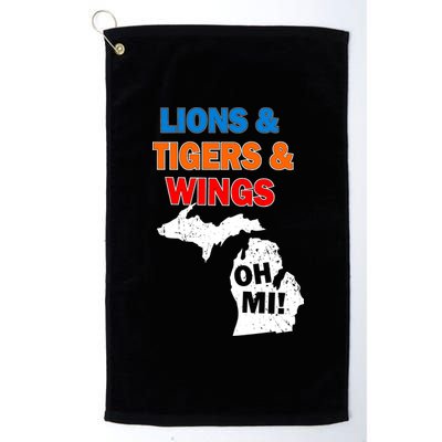 Lions Tigers Wings Oh MI Platinum Collection Golf Towel