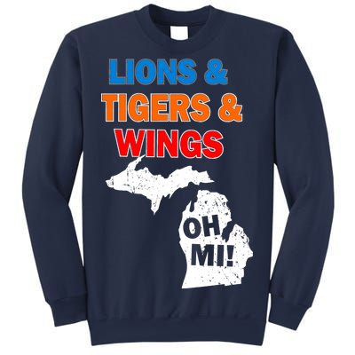 Lions Tigers Wings Oh MI Sweatshirt