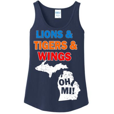 Lions Tigers Wings Oh MI Ladies Essential Tank